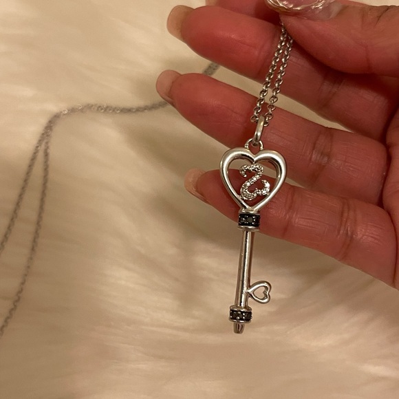 Open Hearts by Jane Seymour 0.065 CT. T.W. Black Diamond Pendant + 20” chain 925 - Picture 6 of 13